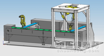 FANUC“真空袋裝藥劑整列”的機器人系統(tǒng)